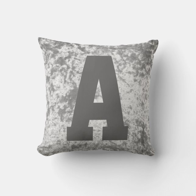 Lujo terciopelo estiloso de tiro almohada inicial (Anverso)