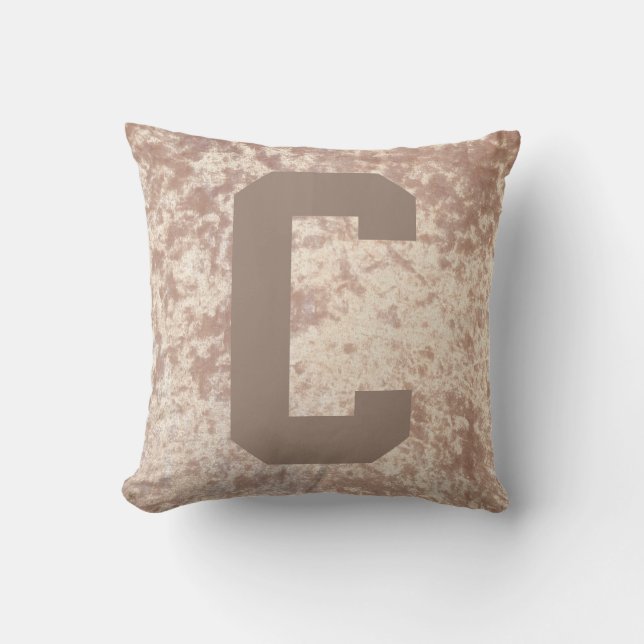 Lujo terciopelo estiloso de tiro almohada inicial (Anverso)