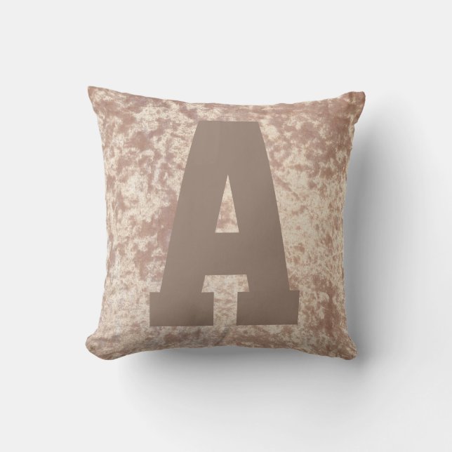 Lujo terciopelo estiloso de tiro almohada inicial (Anverso)