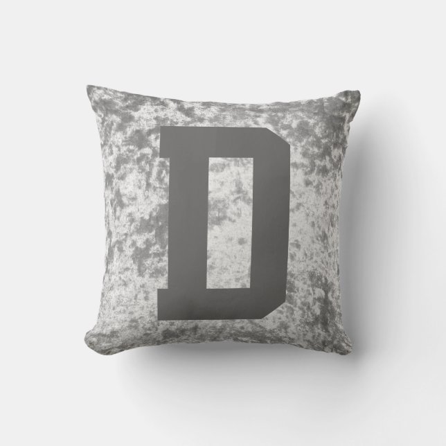 Lujo terciopelo estiloso de tiro almohada inicial (Anverso)