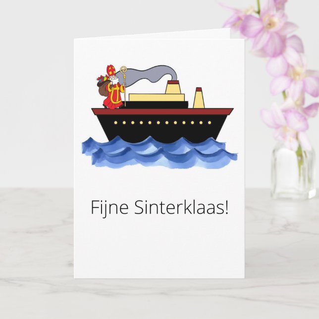 Lujo Tipografía Tarjeta de deseos de Sinterklaas 5 (Orquídea)