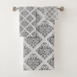 LUJOSO CONJUNTO DE TOALLAS DE HAMPTON Gris Gris Gr