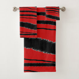 LUJOSO EXÓTICO ROJO ZEBRA ANIMAL IMPRESIÓN TOALLA 