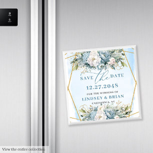 Lujoso Imán de Fecha de Ahorro con Brillo Dorado P