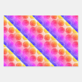 Lujoso juego de papel de envolvimiento para Rosas 