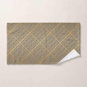 LUJOSO LACE GRAY GOLD HAMPTON TOWEL SET