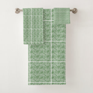LUJOSO LACE IMPRESIÓN SAGE BLANCO HAMPTON TOWEL SE