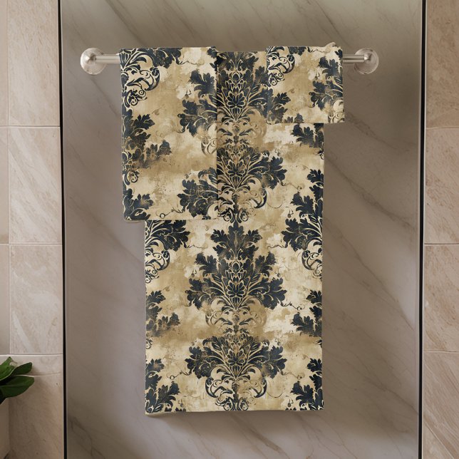 Lujoso Marfil Damask Elegante Beige Negro (Subido por el creador)