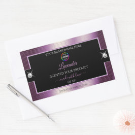 Lujoso morado brillante negro con etiqueta de prod