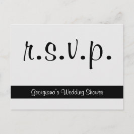 Lujoso y elegante "r.s.v.p" Postal