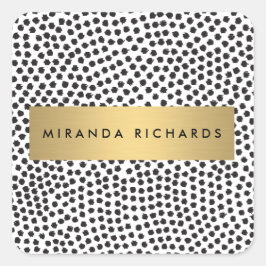 Lujosos puntos de confetti negro con Pegatinas de