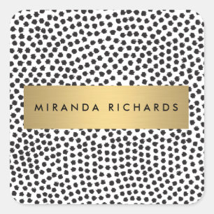 Lujosos puntos de confetti negro con Pegatinas de 