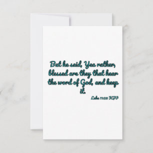 Luke 11:28 KJV Biblia Verse Tarjeta de felicitació