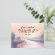 Luke 18:27 Posible con la tarjeta de la Biblia de