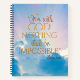 Luke 1:37 Con Dios Nada Es Imposible Cuaderno