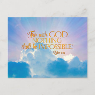 Luke 1:37 Con Dios Ninguna Tarjeta Imposible