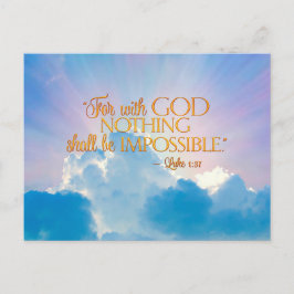 Luke 1:37 Con Dios Ninguna Tarjeta Imposible