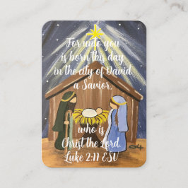 Luke 2:11 Nativity Scripture Tarjetas de Negocio