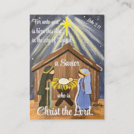 Luke 2:11 Nativity Scripture Tarjetas de Negocio
