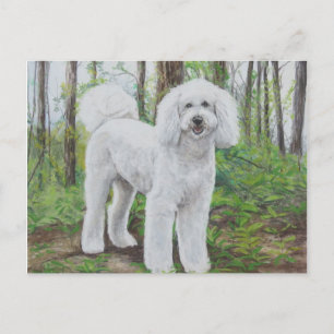 Luke la postal de arte del perro dorado