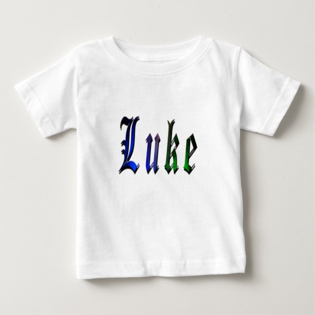 Luke, Logo del Nombre, Camiseta para Niños. (Anverso)
