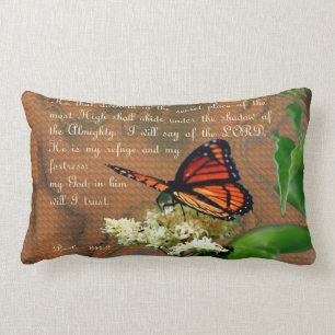 Lumbar 13" del Cojín decorativo de la mariposa