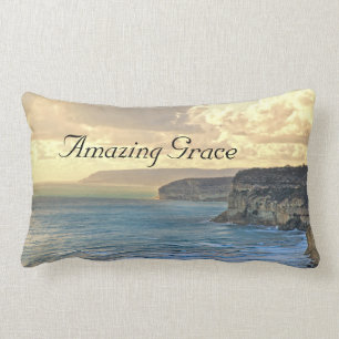 Lumbar Amazing Grace Ocean Sunset Personalizado Cojín dec