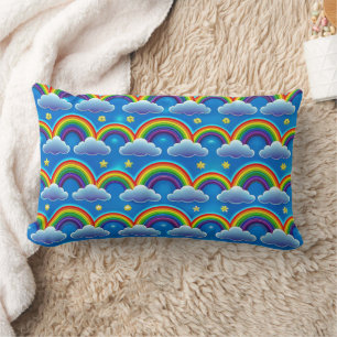 Lumbar Arcoiris de esperanza - Cojín decorativo inspirado