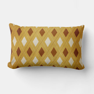 Lumbar Arroz, oro, Cojín decorativo Cream Argyle