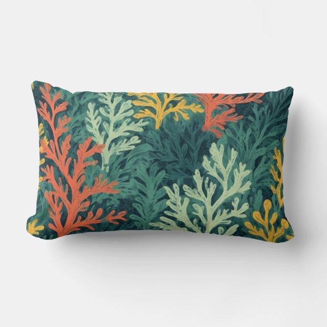 Lumbar Bosque de coral vivo - Cojín decorativo (Anverso)