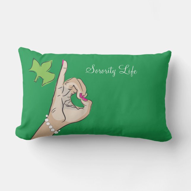 Lumbar Chicas bonitos reales rosados y Cojín decorativo (Anverso)