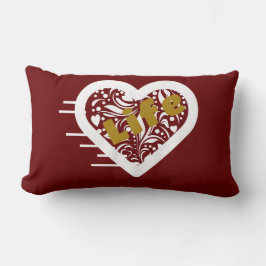 Lumbar Cita de vida a un marrón Cojín decorativo del poet