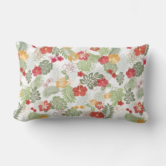 Lumbar Cojín con estampado exotico (Anverso)