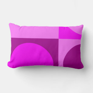 Lumbar Cojín de apoyo lumbar, mosaicos y puntos en rosa