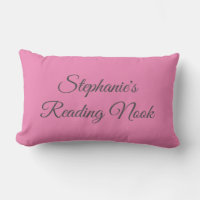 cojín de lectura personalizado, elegante, rosa y g