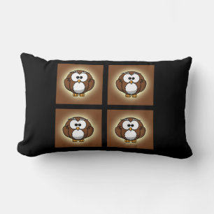 Lumbar Cojín decorativo Adorable Fat Brown Owl