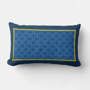 Lumbar Cojín decorativo azul Niños juntos