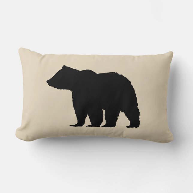 Lumbar Cojín decorativo Bear Wilderness Cabin Beige (Anverso)