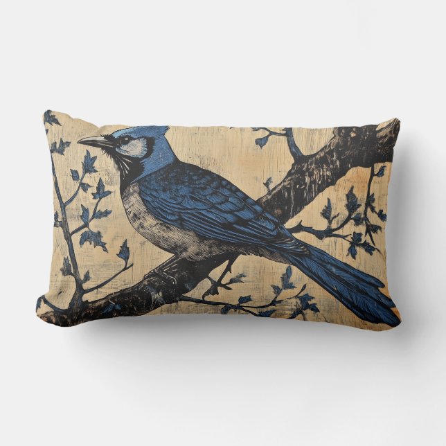 Lumbar Cojín decorativo Bluejay II (Anverso)