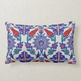 Lumbar Cojín decorativo Boho Blue Moroccan Tile