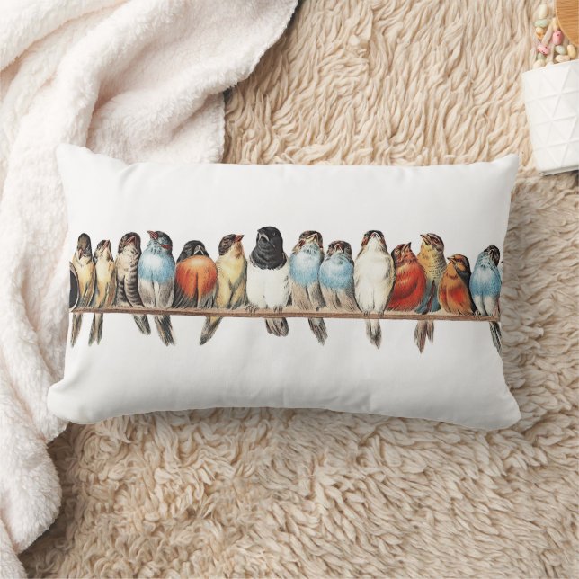 Lumbar Cojín decorativo Campesino Francés de Aves (Manta)