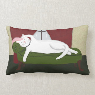 Lumbar Cojín decorativo con el ilustracion blanco del