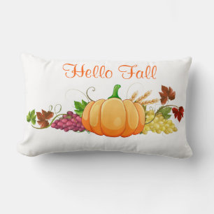 Lumbar Cojín decorativo de calabaza de cosecha de otoño
