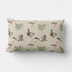 Lumbar Cojín decorativo de caza de pato Mallard