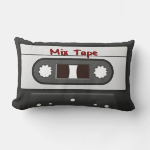 Lumbar Cojín decorativo de cinta de mezcla de cassette re