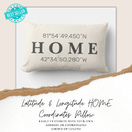 Lumbar Cojín decorativo de coordenadas domésticas de pers