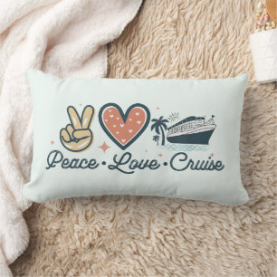 Lumbar Cojín decorativo de crucero de amor por la paz - V