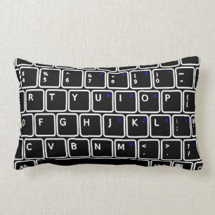 Lumbar Cojín decorativo de diseño de teclado para computa