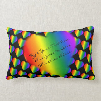 Lumbar Cojín decorativo de encargo del amor del arco iris