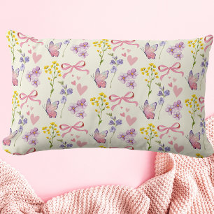 Lumbar Cojín decorativo de flores caprichosas